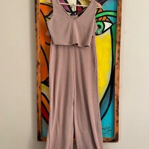 Elegant Mauve Sleeveless Jumpsuit